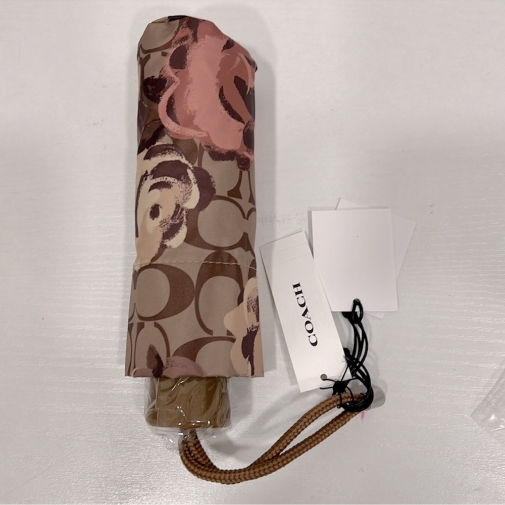 New coach Mini Umbrella In Signature Rosette Print - Picture 4 of 5